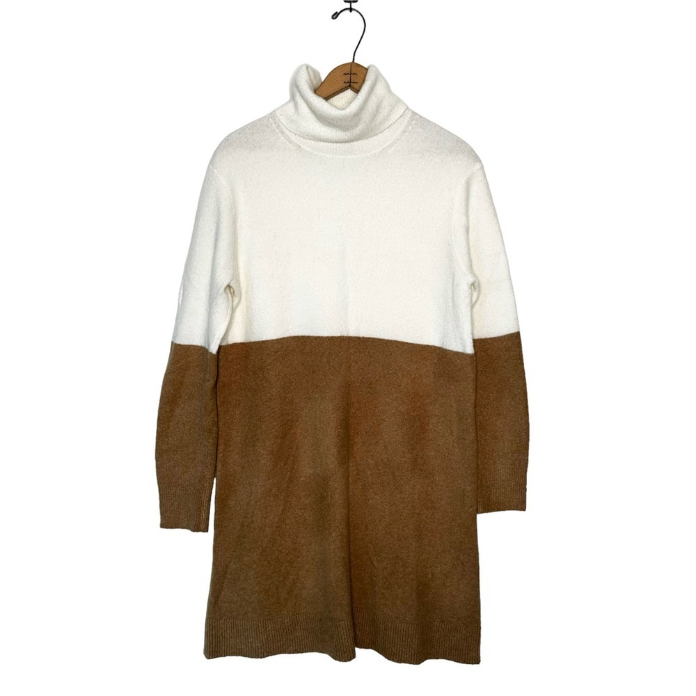 J. Crew | Colorblock Turtleneck Sweater Dress Size Medium - Picture 4 of 8